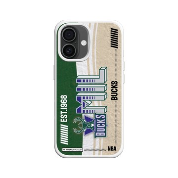 iPhone 16 SolidX 白 - NBA - 復古球員卡-密爾瓦基公鹿 Milwaukee Bucks - Vintage Card