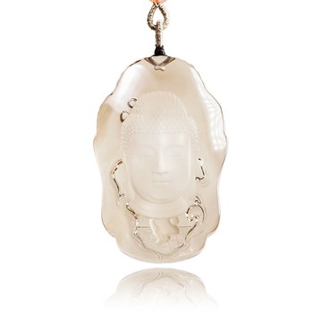 【正佳珠寶】茶黃晶 超頂級極淨 悟相菩提 36.7g 茶黃晶吊墜