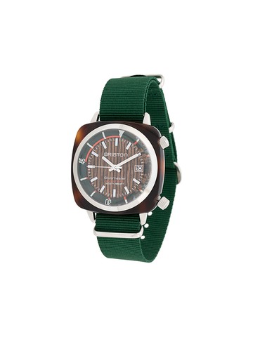 Briston Watches - Clubmaster Diver Yachting 42mm - men - Acetate/glass/stainless steel - One Size - Green