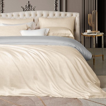 J-bedtime 床寢時光 素色天柔絲石墨烯單人鋪棉兩用被床包組 SWMG0720S  淺紋奶茶  單人  單人兩用被套 + 單人床包 + 枕頭套套裝