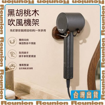 吹風機支架戴森徠芬免打孔衛生間風筒置物架電吹風掛架實木收納新可開發票✔Reunion🏠臺灣出貨🏠