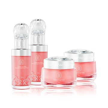 【星采保養品】水嫩醒膚保濕組〈水凝霜50ml*2+精華液30ml*2〉