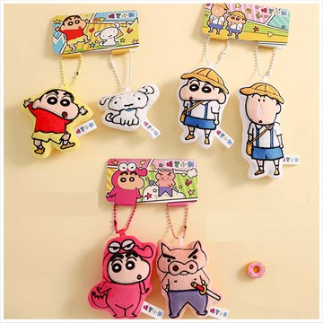 天藍小舖-蠟筆小新捏捏發聲公仔吊飾-共3色-$129【A11115092】