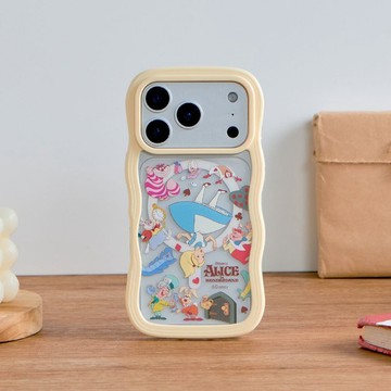 Disney經典-愛麗絲夢遊仙境款亂花雲朵波波MagSafe iPhone手機殼