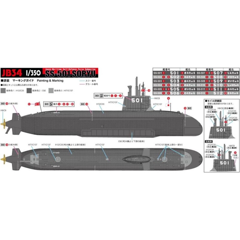 ピットロード JB34 1/350スケール スカイウェーブシリーズ 海上自衛隊 潜水艦 SS-501 そうりゅう プラモデル組立キット |  LINEブランドカタログ