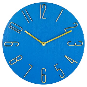Couselect 北歐簡約掛鐘 30cm 靜音石英鐘 客廳臥室掛牆時鐘 現代家用裝飾時鐘  極簡深藍色