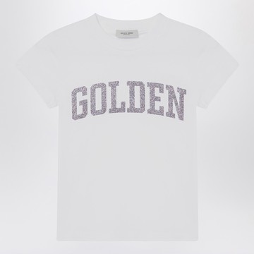 White T-shirt with Glitter Logo