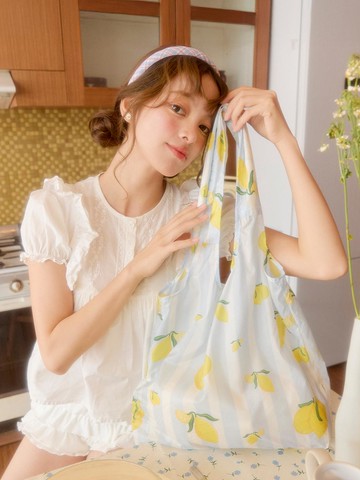 Reusable Egg Canvas Bag (includes Dedicated Pouch) [Yellow]