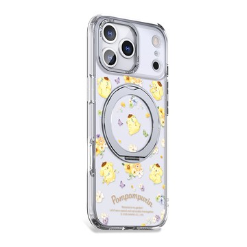 APBS 三麗鷗 iPhone 18/17/16/15/14/13/12系列 360旋轉磁吸立架殼-花季布丁狗