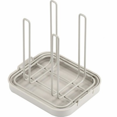 ベストコ ペットボトル・グラススタンド(ワームグレー) LD-270 返品種別A