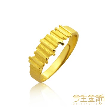 今生金飾－悠揚風尚男戒(純金對戒)