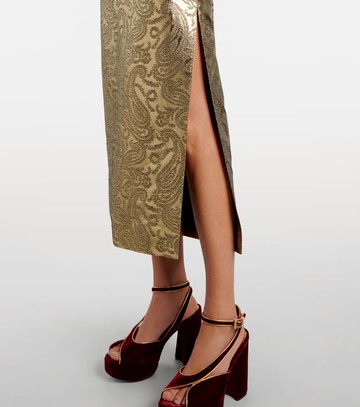 Etro Paisley brocade midi skirt