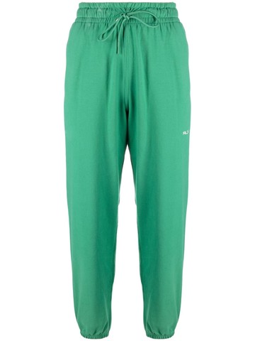 RLX Ralph Lauren - embroidered-logo track pants - women - Cotton/Elastane/Polyester - S - Green