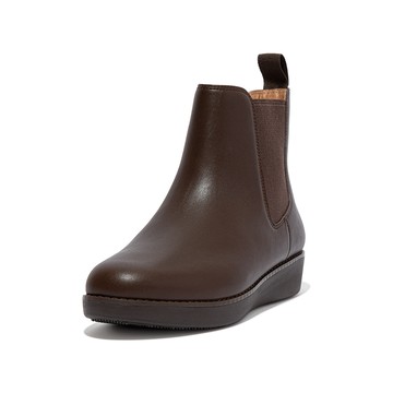 SUMI LEATHER CHELSEA BOOTS-巧克力棕