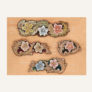 MakerAid® 花卉轉角與邊框#3描圖版 78904-28