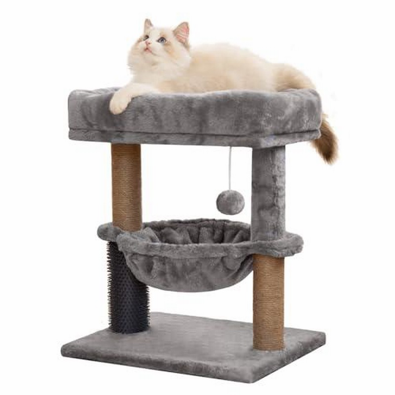 Tenntowu キャットタワー 据え置き 猫タワー 低め グレー Amazon | Tenntowu キャットタワー 据え置き 猫タワー 低め 多頭
