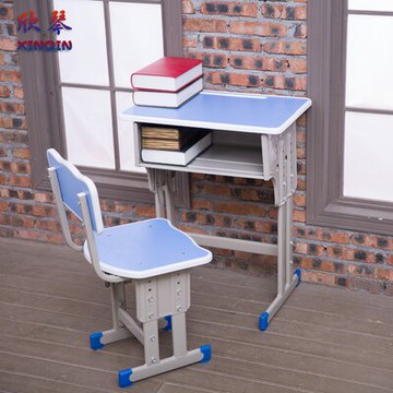 課桌椅 學校單人雙人課桌椅中小學生家用小學教室升降桌椅培訓輔導學習桌『CM38497』