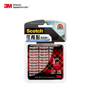 3M Scotch 可再黏雙面膠片-18片裝
