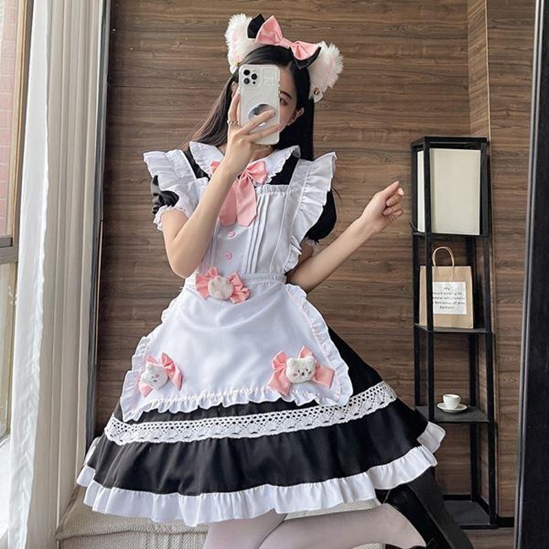 メイド エプロン メイド服 メイドカフェ コスプレ 衣装 可愛いアニマル