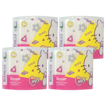 Hello Kitty 凱蒂貓 塑軸棉花棒 300支 100%純棉雙頭 聚丙烯塑膠軸桿  4罐