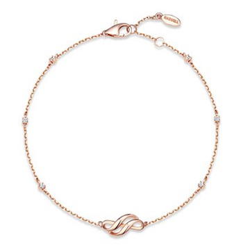 HAESOOL 海秀兒 女款 14K 金手鍊 HS.TB01  總長175mm  玫瑰金