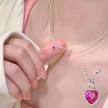 MoonDy 純銀項鍊 鎖骨鏈 吊飾 項鍊 小眾設計 吊墜 韓國飾品 女生飾品 925 愛