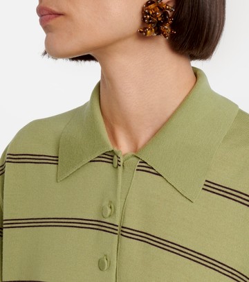 Dries Van Noten Striped wool polo sweater
