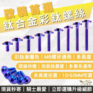 【OIN】鈦合金正鈦螺絲 M6螺牙 飛碟頭 改裝用 螺絲 jet mmbcu drg 機車改裝配件 防鏽不退色 台灣現貨