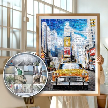 時代廣場的老式黃色計程車