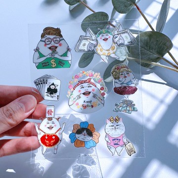 蛋定人生 水晶轉印貼紙 #2-5