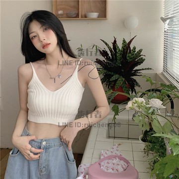 針織小吊帶背心女夏內搭外穿美背法式上衣【步行者戶外生活館】