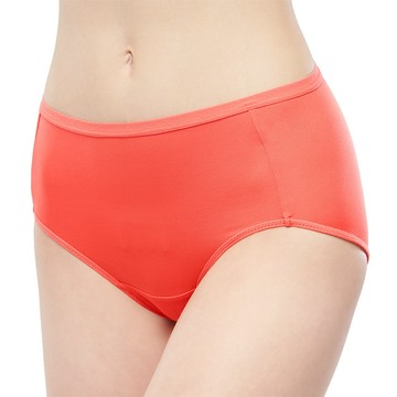 SWEAR 思薇爾 日日春2.0系列 M-XXL 素面 中腰 三角 女內褲 (橙橘色)