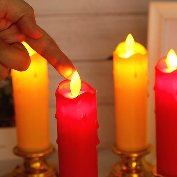 現貨🔥 可插電蠟燭燈 仿真流淚款 創意LED燈 搖擺無煙 仿真 電子 蠟燭 燈 佛堂供佛 裝飾燈 可長亮 电子蠟燭燈