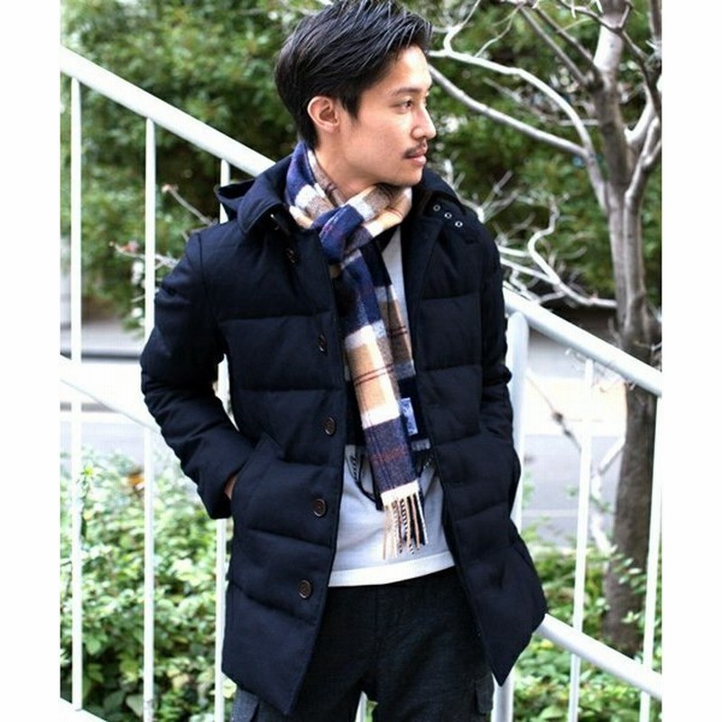 シップス メン Sc Ships ミュラールダウン ウール フード シングルpコート ダウンジャケット 通販 Lineポイント最大0 5 Get Lineショッピング