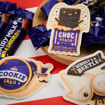 Chocroach 貼紙包 第一彈 | 可愛零食防水貼紙