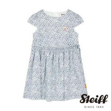 STEIFF 熊頭童裝 圓領印花短袖洋裝