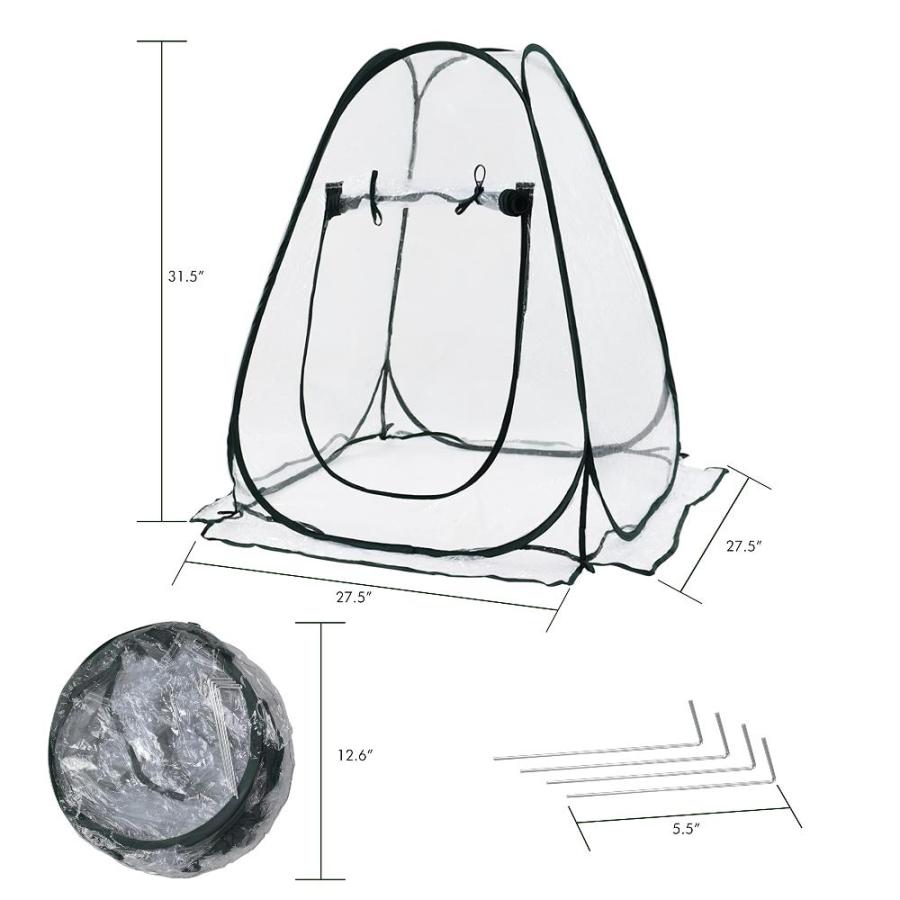 Gardzen 2パック 27インチ x 27インチ x 31インチ ポップアップ式植物温室 小型温室 ポータブル植物 花 ミニグリーンハウスカバー