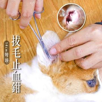 【米亞比寵物】不銹鋼拔毛鉗 清潔耳朵 14cm彎頭直頭 不銹鋼材質 拔耳毛鉗 寵物用品 寵物拔毛鉗 拔耳毛 拔毛鉗