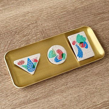 四季-春曉  手刺繡別針 Hand Embroidery Pin