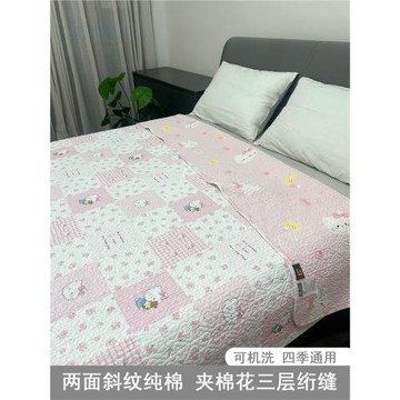 2025新款雙面用斜紋純棉床蓋夾棉加厚床單四季通用榻榻米絎縫褥墊