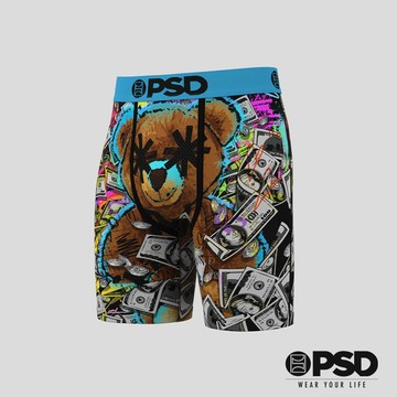 【PSD Underwear 官方旗艦店】MONEY- 平口四角褲 -嗨了-藍色