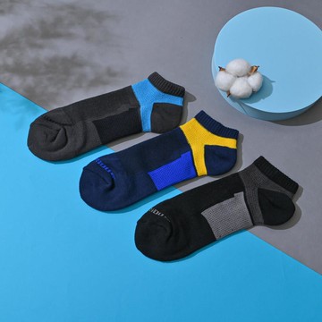 惡名昭彰氣墊拼接船襪-多色任選