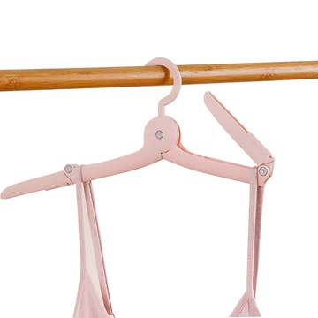 妃妃嚴選 便攜摺疊掛勾衣架 粉色  1個