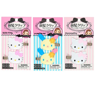 真愛日本 凱蒂貓 kitty 恰咪 米花兔 二入 造型髮夾 髮夾 瀏海夾 頭飾 飾品 邊夾 夾子 KD42