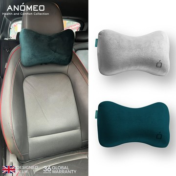 【ANOMEO】狗骨形靠枕(慢回彈記憶棉) 車用頭枕 汽車枕頭 車用靠枕 全球保固36個月 型號AN2404