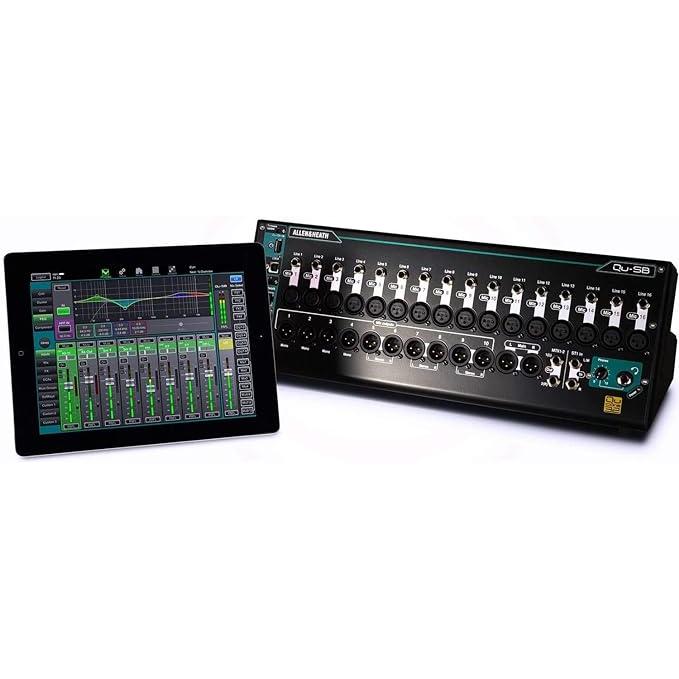 Allen ＆ Heath Qu-SB Portable 18-In 14-Out Digital Mixer and Cables and Microphones Stands Packages