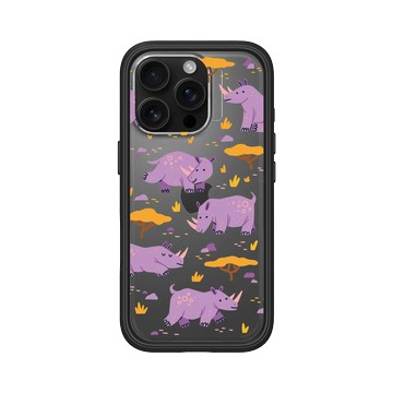 iPhone 16 Pro Mod NX 黑 - RHINOSHIELD X Taipei Zoo - 白犀牛：插畫