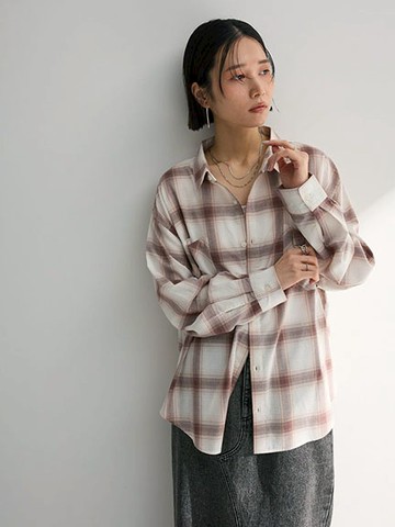 光滑舒適素面/格紋雙口袋襯衫(06000245600) - Green Parks