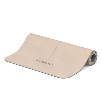 Egojin TPE瑜珈墊  1個  米色棕色  長 1850 毫米 x 寬 610 毫米 x 厚 6 毫米