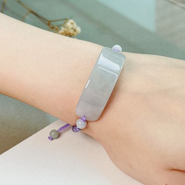 【願‧無事】冰種翡翠無事牌編織手鍊 | 天然緬甸A貨翡翠 |  送禮